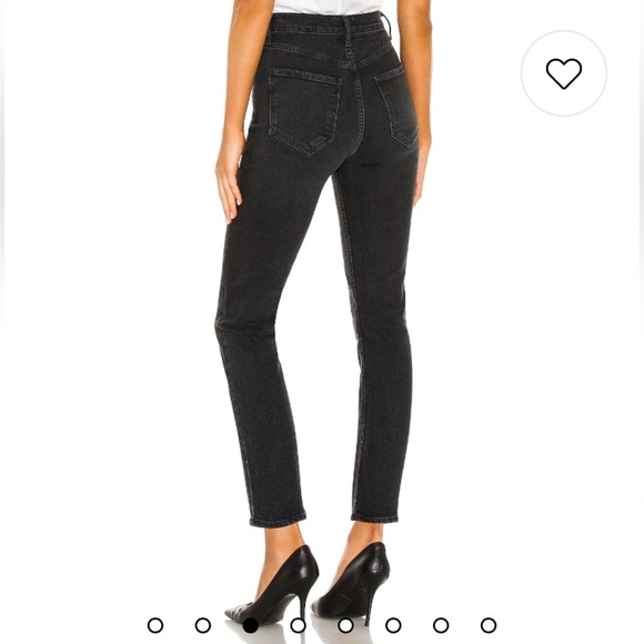 Agolde Riley High Rise Straight Crop in panoramic Black Size 28. - Picture 5 of 14